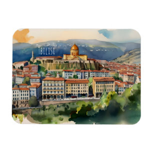 Ímã Tbilisi watercolor art