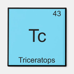 Imã Tc - Triceratops Símbolo De Elemento De Química Fu