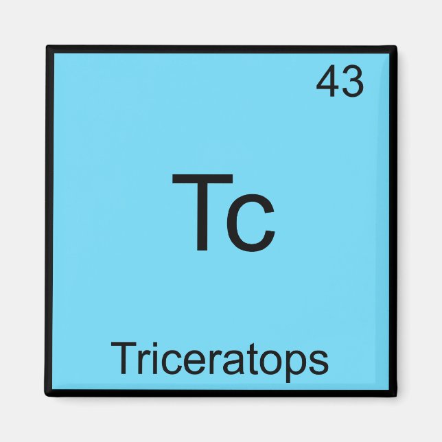 Imã Tc - Triceratops Símbolo De Elemento De Química Fu (Frente)