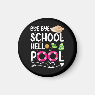 Imã Tchau Tchau Escola Olá Piscina Último Dia De Aula