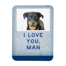 Ímã Te Amo Cara, Foto Personalizada De Cachorro Azul C