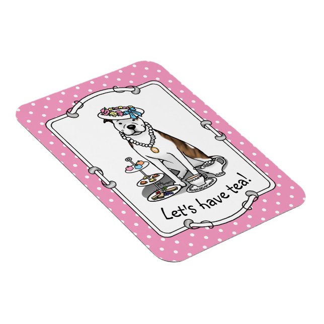 Ímã Tea Party Pit Bull (lt brindle white 3) (Lado Direito)