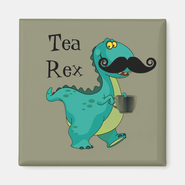 Imã Tea Rex Funny Dinosaur - Insuendo Cartoon (Frente)