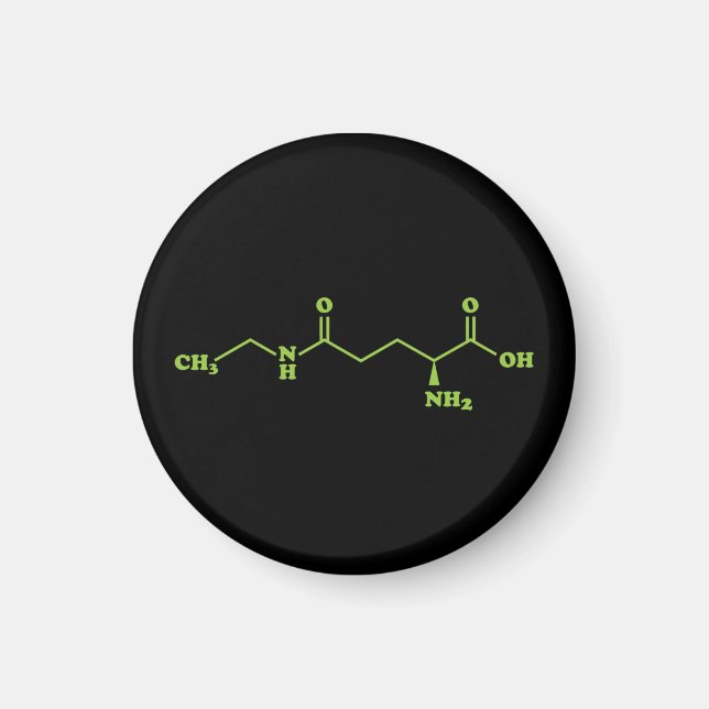 Imã Tea Theanina Fórmula Química Molecular (Frente)