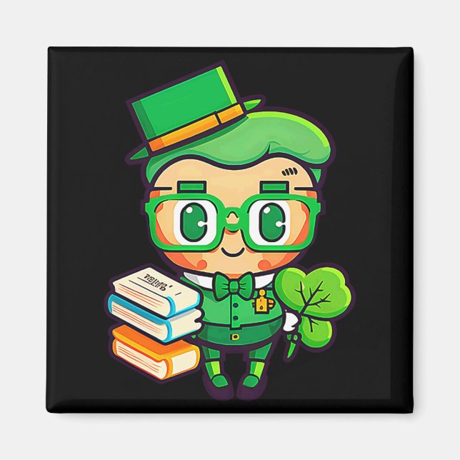 Imã Teacher Leprechaun St Patricks Day Teacher T Shirt (Frente)