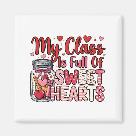 Imã Teacher Sweet Heart Valentine's Magnet