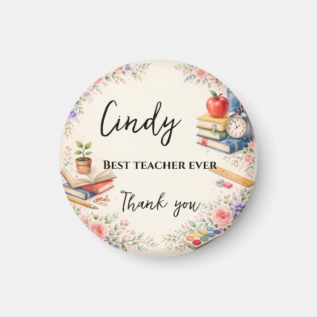 Imã Teacher Thank You Gift | End of School Year (Frente)