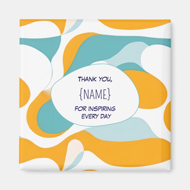 Imã Teacher Thank You –  Personalized (Frente)