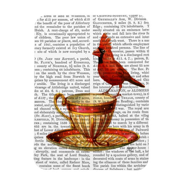 Ímã Teacup E Cardinal Vermelho (Vertical)