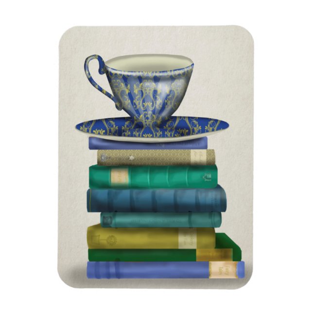 Ímã Teacup e Livros 2 (Vertical)