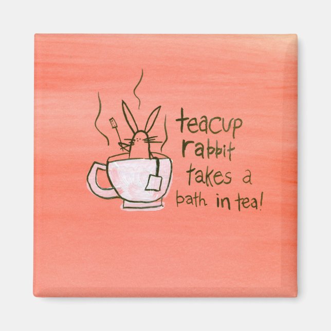 Imã Teacup Rabbit leva um banho. Em Tea! (Frente)