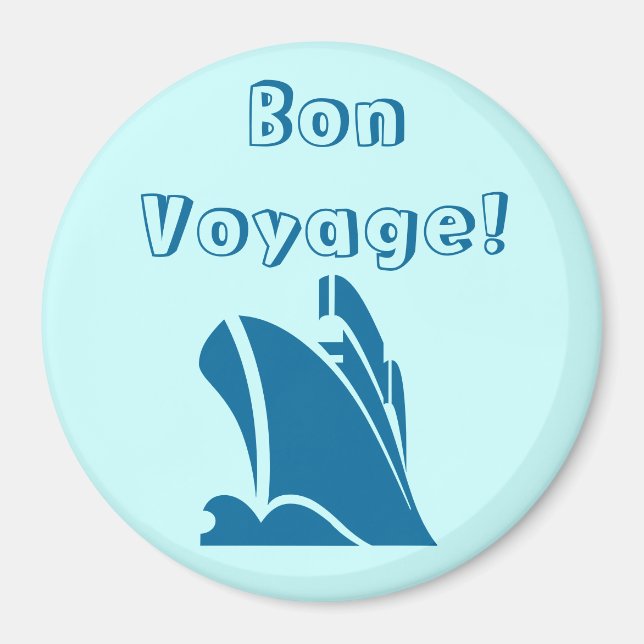 Imã Teal Bon Voyage Magnet (Frente)