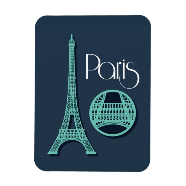Ímã Teal de Paris (Vertical)