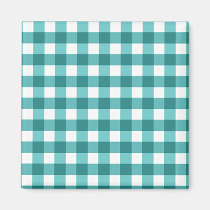Imã Teal Gingham