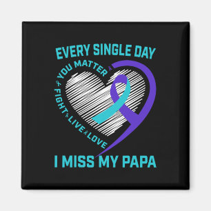 Imã Teal Purple Ribbon Você Problema Papa Suicídio Awa