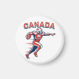 Imã Team Canada Football Dynamic Patriotic Athlete Art
