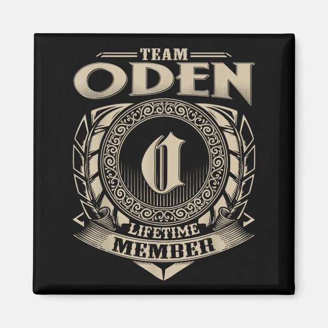 Imã Team Oden Lifetime Member Funny Oden Family Name V (Frente)