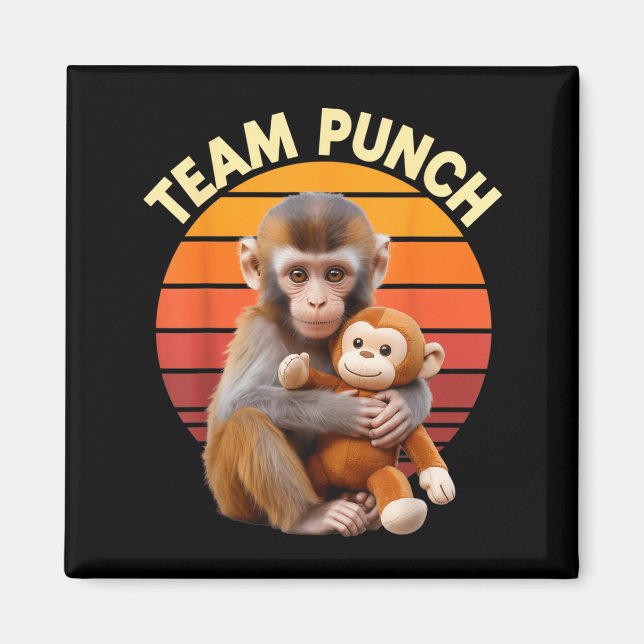Imã Team Punch Monkey Plush Retro Sun (Frente)
