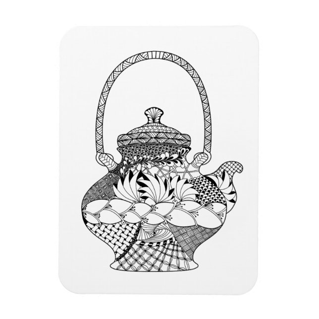 Ímã Teapot Doodle (Vertical)