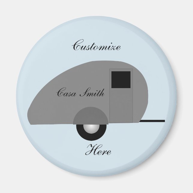 Imã Teardrop Trailer Minúsculo Thunder_Cove (Frente)