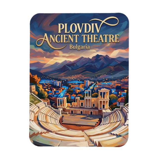 Ímã Teatro Antigo de Plovdiv Bulgária (Vertical)