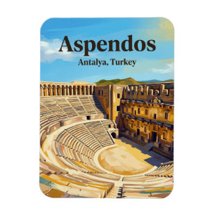 Ímã Teatro de Aspendos, Serik, Mediterrâneo