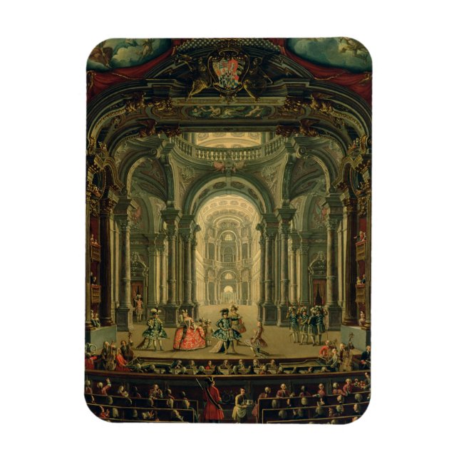 Ímã Teatro Reale em Turim (óleo na canvas) (Vertical)