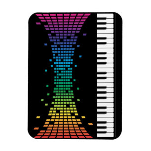 Ímã Teclado instrumental para piano de música multicol