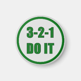 Imã Teclado Motivacional 3-2-1 DO IT Verde Simples