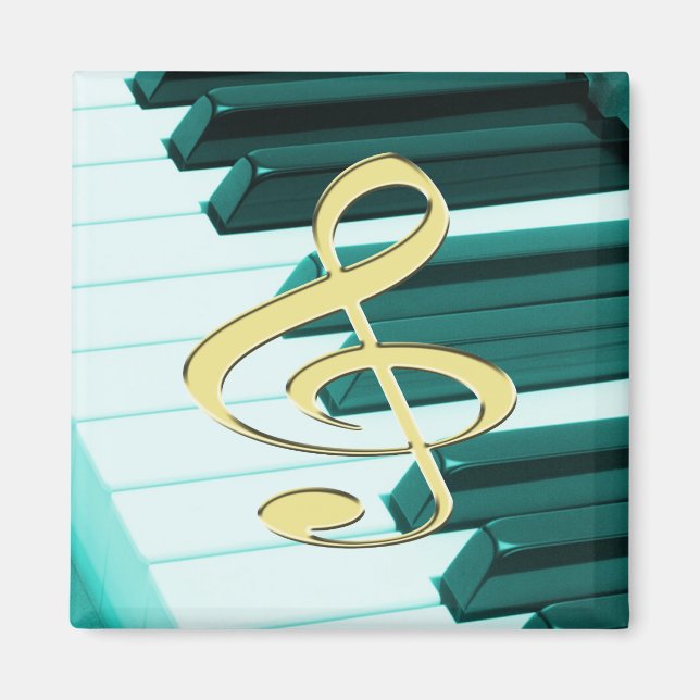 Imã Teclado Piano G-Clef (Frente)