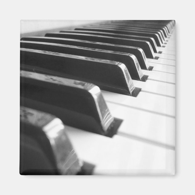 Imã Teclado - Preto e Branco (Frente)