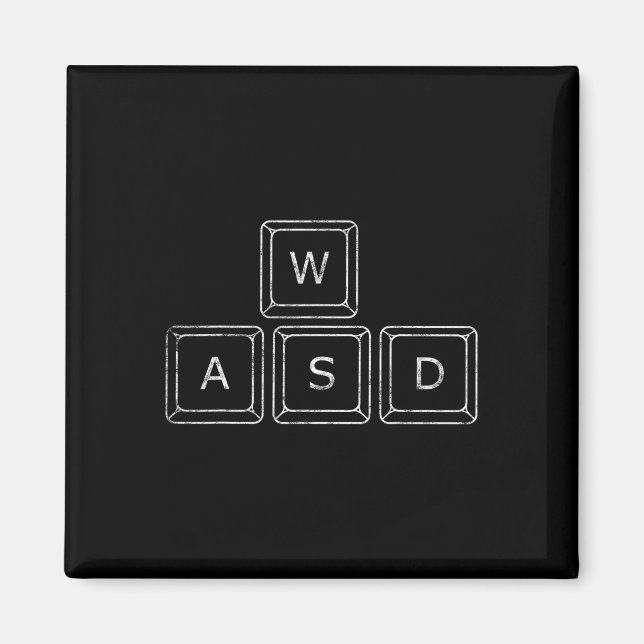 Imã Teclas Wasd Para Jogador De Pc Presente De Jogos D (Frente)