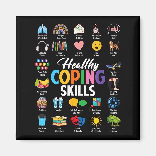 Imã Técnicas de Enfrentamento Saudáveis Conselheiros S (Frente)