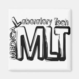IMÃ TÉCNICO DE LABORATÓRIO MÉDICO DE TEXTO MLT GRUNGE