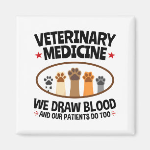 Imã Técnico Veterinário Veterinário Engraçado Desenhar