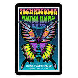 Ímã Tecnicolor Motor Home Groovy Borboleta da Paz