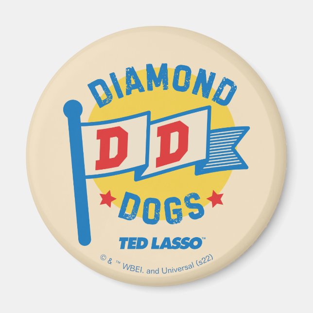 Imã Ted Lasso | Diamond Dogs Pennant Graphic (Frente)