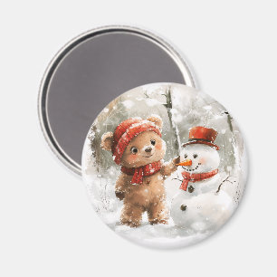 Imã Teddy Bear e Snowman