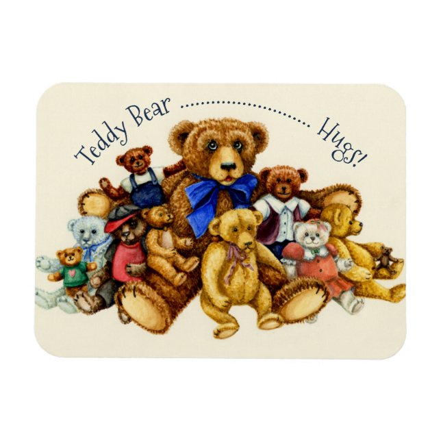 Ímã TEDDY BEAR HUGS MAGNET *Personalizar (Horizontal)