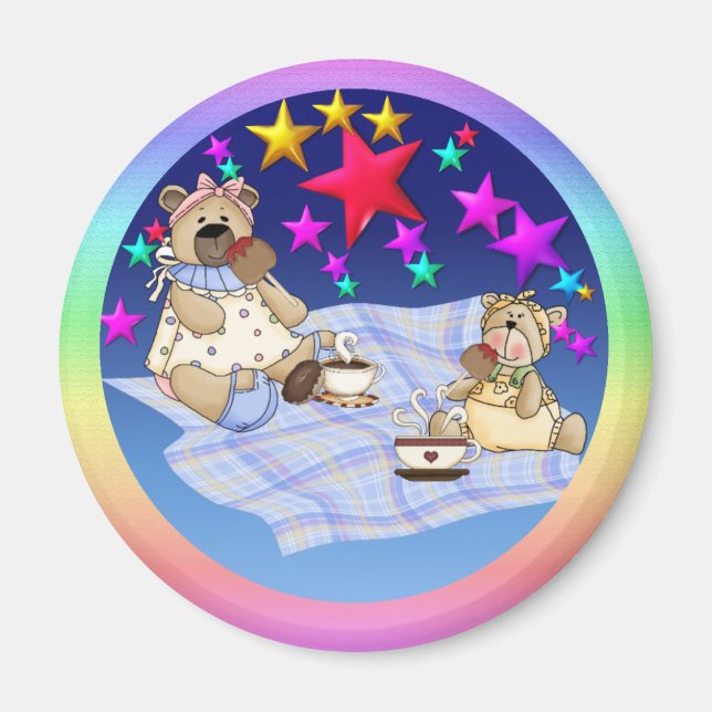 Imã Teddy Bear Picnic (Frente)