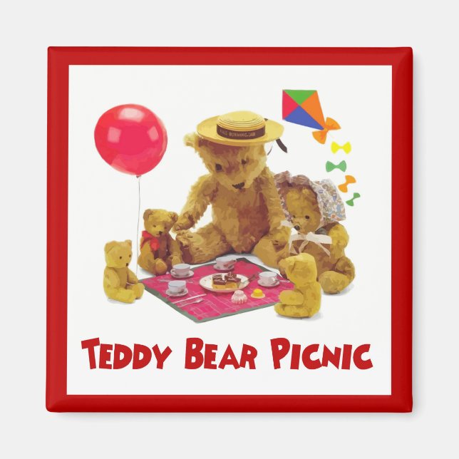 Imã Teddy Bear Picnic Magnet (Frente)