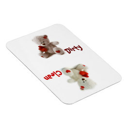 Ímã Teddy Bear Sujo Com Magneta Flexível Limpa