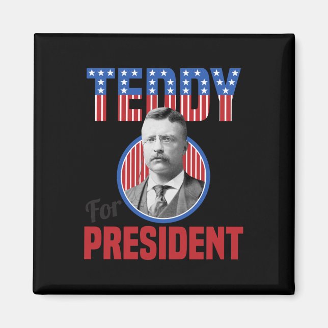 Imã Teddy Roosevelt Para Presidente Touro Moose Theodo (Frente)