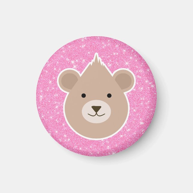 Imã Teddybear Glitter (Frente)