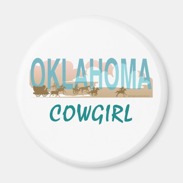 Imã TEE Oklahoma Cowgirl (Frente)