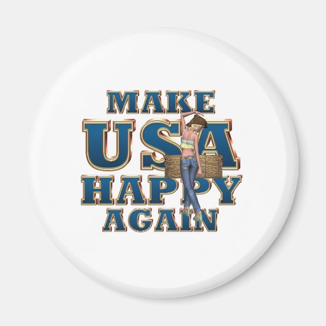 Imã TEE USA Happy Magnets (Frente)