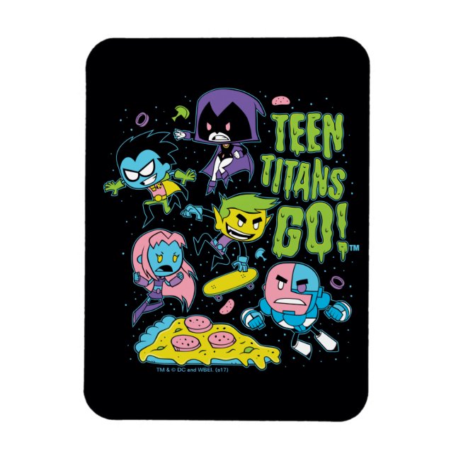 Ímã Teen Titans Go! | Gráfico de pizza da primavera de (Vertical)
