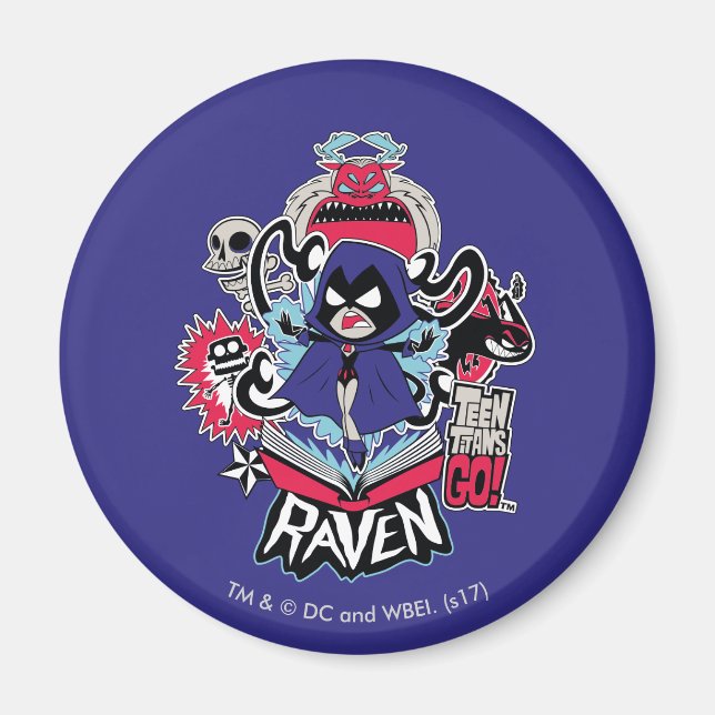 Imã Teen Titans Go! | Raven Demonic Powers Graphic (Frente)