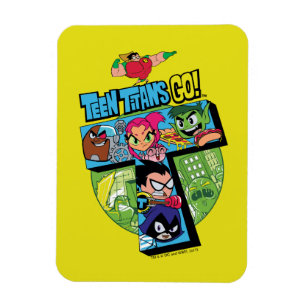 Ímã Teen Titans Go! Titans Tower Collage