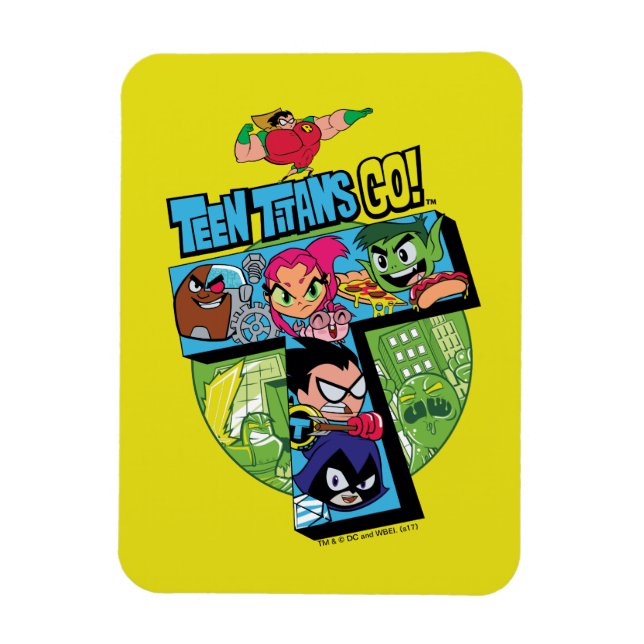 Ímã Teen Titans Go! | Titans Tower Collage (Vertical)